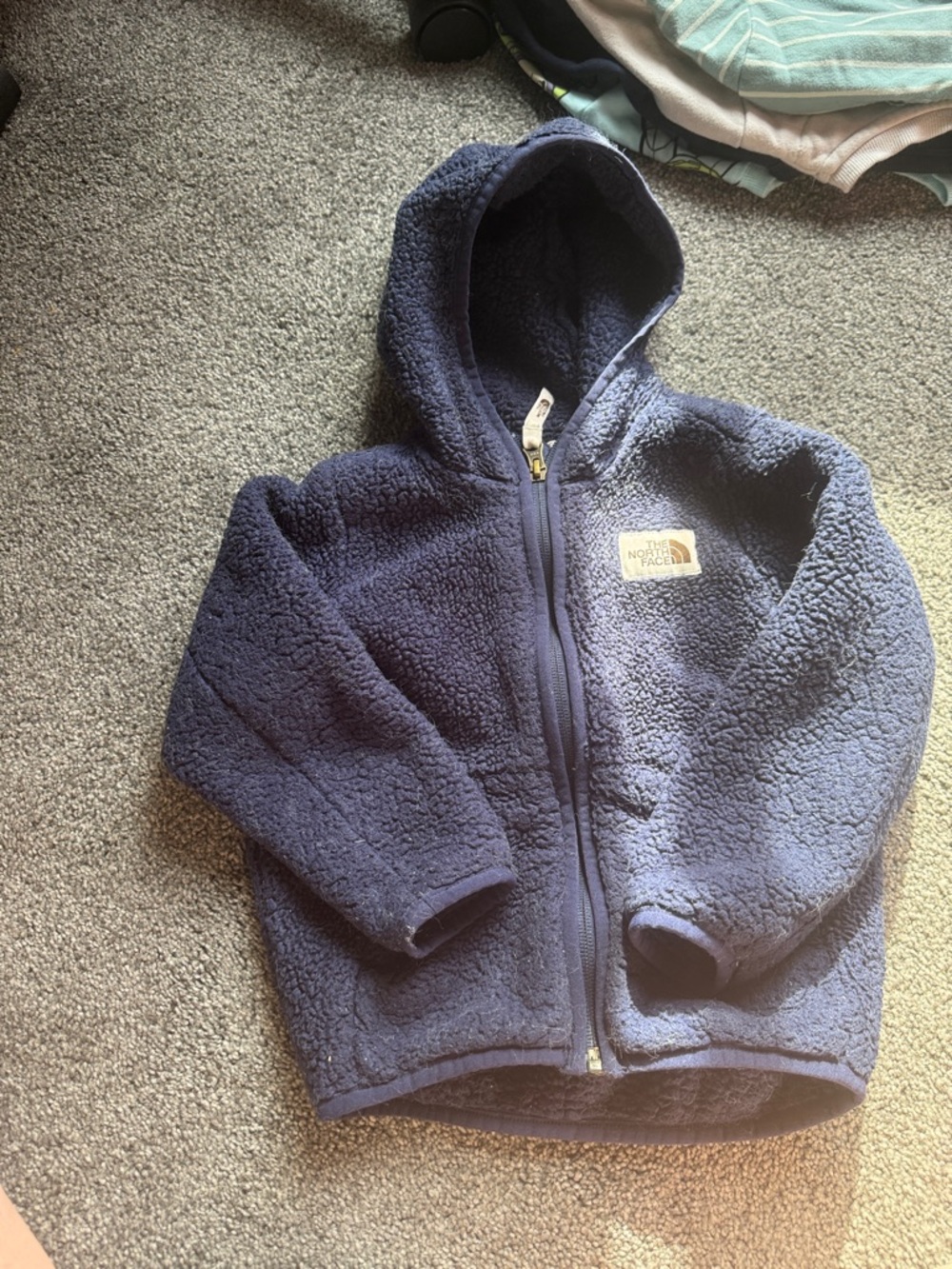The North Face Kids' Navy Fleece Hooded Jacket 4T